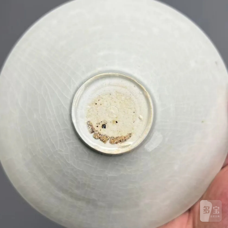 明代 青白釉针挑工斗笠盏 - 图7